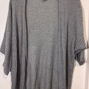 Time and Tru Women's Charcoal Open Front Cardigan